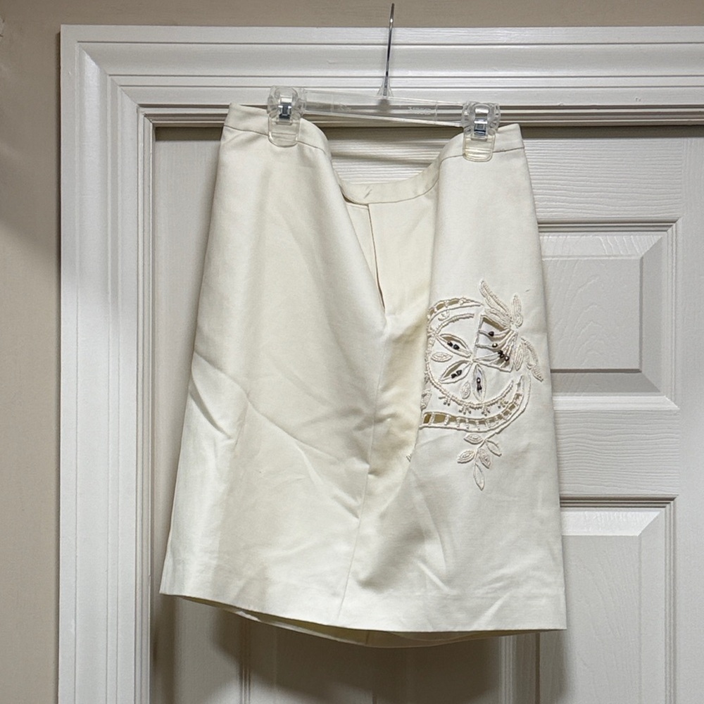 Lillie Rubin Cream Skirt